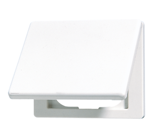 Подпружиненная откидная крышка, для монтажа устройств размером 50х50; термопласт; белый; SL500  SL590KLWW  Jung