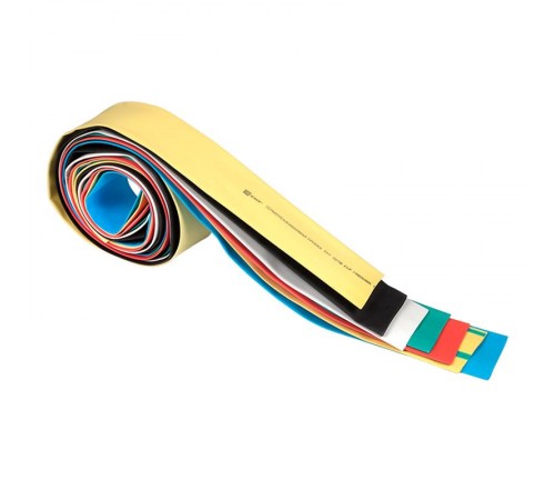 Набор ТУТ нг: 7 цветов по 7шт. Разного диаметра (10/5; 12/6; 16/8; 20/10; 25/12,5; 30/15; 40/20) 1м. EKF PROxima  tut-n-1-r  EKF