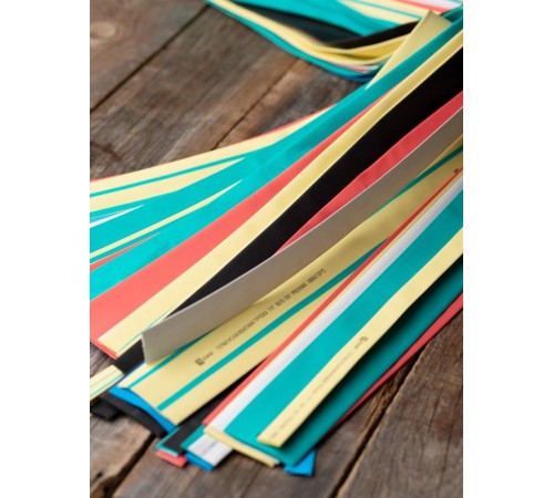 Набор ТУТ нг: 7 цветов по 7шт. Разного диаметра (10/5; 12/6; 16/8; 20/10; 25/12,5; 30/15; 40/20) 1м. EKF PROxima  tut-n-1-r  EKF