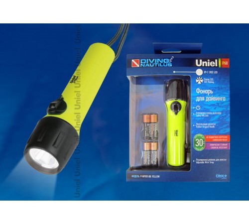 Фонарь рабочий Premium "Iron domination 185" P-ML071-BB Black  алюм. , XP-E {Q4} CREE LED, ной короб, 1 х CR123A в/к, черн  05722  Uniel