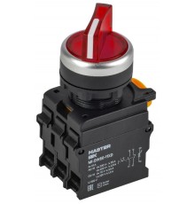 Переключатель с подсв. 2 полож. 1NO+1NC красный MASTER  MI-SW60-11XD-3-14-2-K04  IEK