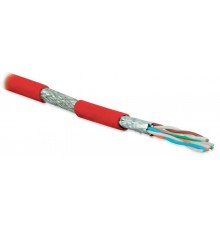 SFTP4-C6A-S23-IN-LSZH-RD-500 (500 м) Кабель витая пара, экранированная (S/FTP), категория 6a, 4 пары (23 AWG), красный  445101  Hyperline