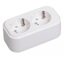 Розетка переносная разб.  К02 2 места CLASSIC   KYP11-16-02-00-Z  IEK