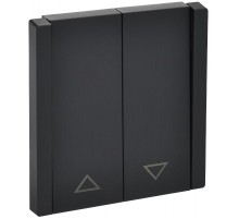 FORTE&PIANO Выключатель жалюзи 10А FP111 черный  FP-V15-0-10-1-K02  IEK