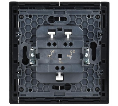 FORTE&PIANO Выключатель жалюзи 10А FP111 черный  FP-V15-0-10-1-K02  IEK