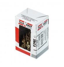 Саморезы универсальные 20х2,5 мм (200 шт) желтые - коробка с окном ( 0,103 кг)  102221  Tech-KREP