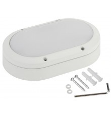 Светильник светодиодный пылевлагозащищенный для ЖКХ ДПО SPB-7-12-O 12Вт 5000К IP65 1140лм 220x135x65 Овал антивандальный  Б0030242  ЭРА