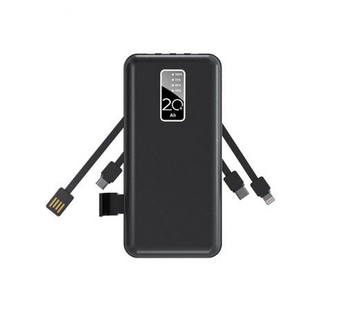 Портативное зарядное устройство Power Bank (аккумуляторная батарея) 20000 mAh, черное  30-2039  REXANT