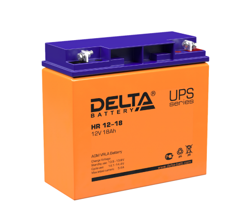 Акумуляторная батарея UPS серии HR 12-18 12В/18Ач  HR 12-18  DELTA