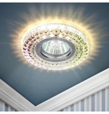 Светильник точечный встраиваемый под лампу DK LD15 MR16 50Вт GU5.3 мультиколор с подсветкой  Б0028081  ЭРА