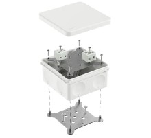 Коробка огнестойкая для о/п двухкомпонентная 60-0300-FR6.0-4 Е15-Е120 RAL9003 100х100х50 (14 шт/уп)  60-0300-9003-FR6.0-4  Промрукав