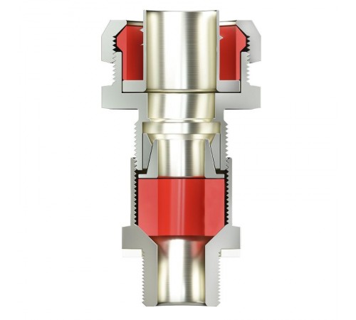 Взрывозащищенный кабельный ввод серии КАЕРМ для бронированного инебронированного кабеля М20х1,5 d:5,8-10мм. Dn:12. НикелированнаялатуньIP66/IP68  KAE