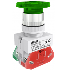 Выкл. кноп. грибок AELA 22 мм Цвет:ЗЕЛЕНЫЙ неон 2  25029DEK  DEKraft