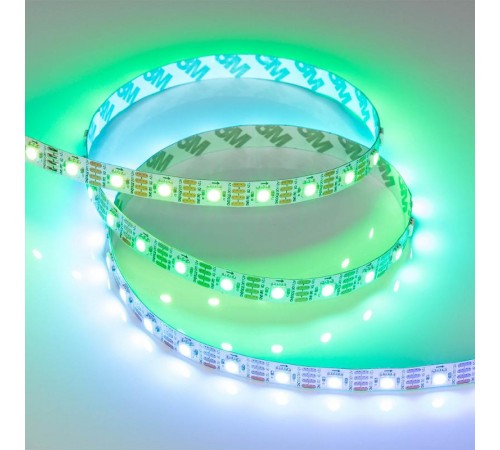 Светодиодная лента SPI-B60-10mm 12V RGB-PX1-RAM (9.3 W/m, IP20, 5060, 5m) (Arlight, бегущий огонь)  033437  Arlight