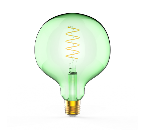 Лампа светодиодная LED Filament Flexible G125-C Green E27 5W 190lm 1800K 125*178mm 1/10  1012802105  Gauss