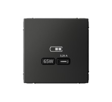 ArtGallery Базальт Розетка USB тип-С 65Вт высокоскор.заряд. QC, PD, механизм  GAL001427  SE