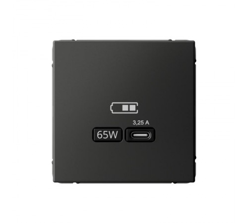 ArtGallery Базальт Розетка USB тип-С 65Вт высокоскор.заряд. QC, PD, механизм  GAL001427  SE