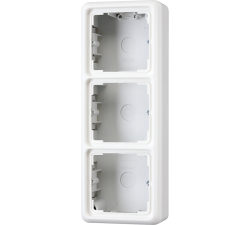 Накладная коробка с рамкой, 3-кратная; белая  CD583AWW  Jung