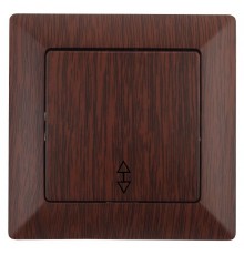 Переключатель Intro Solo 4-103-10 одноклавишный 10А-250В, IP20, СУ, венге  Б0053583  Intro