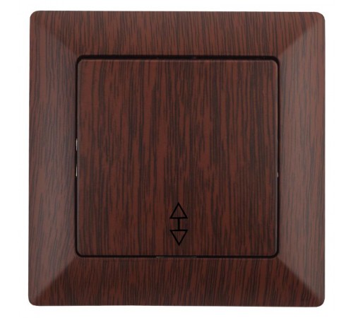 Переключатель Intro Solo 4-103-10 одноклавишный 10А-250В, IP20, СУ, венге  Б0053583  Intro