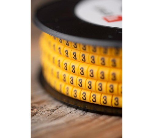 Маркер-кабельный 1,5кв.мм "3" (1000шт.) (ЕС-0) EKF PROxima  plc-KM-1.5-3  EKF