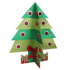 Фигура "Елочка складная" 3D, 100*84 см, цвет зеленый  502-393  NEON-NIGHT