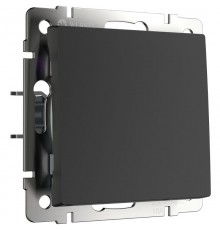 W1112008/ Электроустановочные изделия - Выключатель одноклавишный проходной (черный матовый)  a051626  Werkel