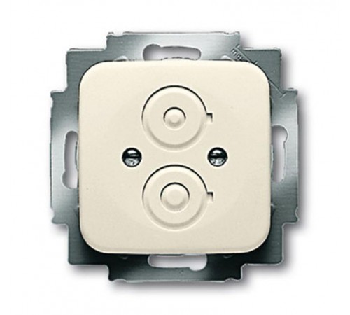 Накладкас суппортом для разъёмов с резьбовым креплением М16х0.75,серия Busch-Duro 2000 SI,цвет сл. кость  1724-0-0186   2CKA001724A0186  ABB