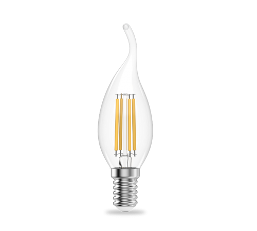 Лампа светодиодная   Filament Elementary Свеча на ветру 8W 540lm 4100К Е14 LED 1/10/100  42128  Gauss
