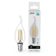 Лампа светодиодная   Filament Elementary Свеча на ветру 8W 540lm 4100К Е14 LED 1/10/100  42128  Gauss
