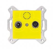 ABB Levit Жёлтый Розетка TV-R проходная 7дБ  5011H-A03607 64W  2CHH083607A6064  ABB