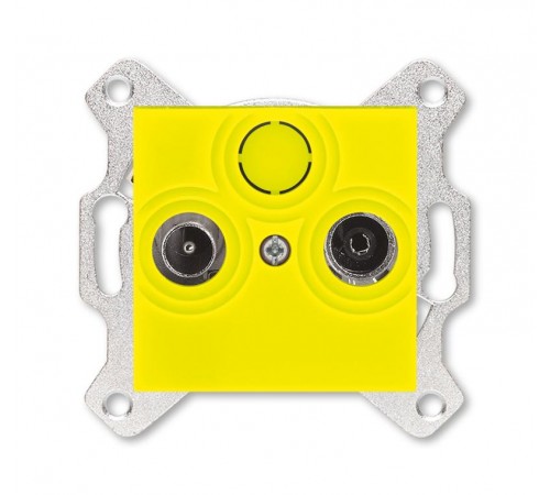 ABB Levit Жёлтый Розетка TV-R проходная 7дБ  5011H-A03607 64W  2CHH083607A6064  ABB