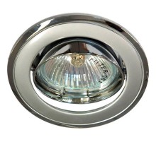 Светильник точечный встраиваемый под лампу 301T-MR16 50W G5.3 серый-хром/ Pearl Chrome-Chrome  17533  FERON