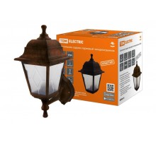 Светильник садово-парковый НБУ 04-60-001 четырехгранник, настенный, пластик, расс.пластик, медь  SQ0330-0784  TDM