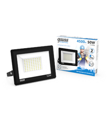 Прожектор светодиодный LED 50W IP65 6500К черный  613100350  Gauss