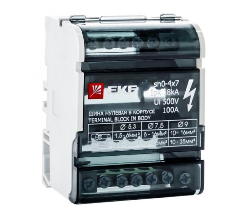 Шина нулевая в корпусе 4х7 EKF PROxima  sn0-4x7  EKF