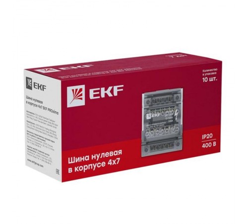 Шина нулевая в корпусе 4х7 EKF PROxima  sn0-4x7  EKF