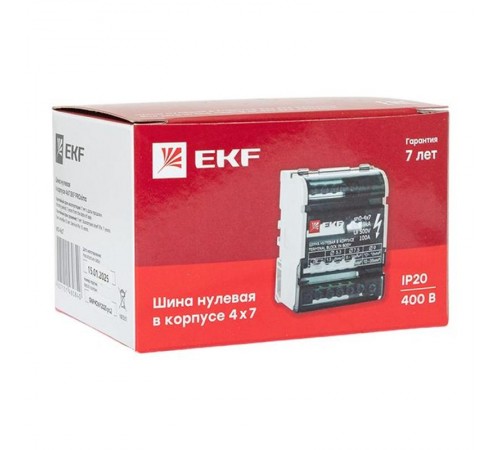 Шина нулевая в корпусе 4х7 EKF PROxima  sn0-4x7  EKF