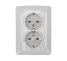 DEA Розетка 2-ая с/з с/у 16А Бел  KR-78-0218  Kranz