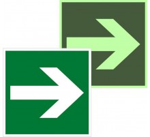 Знак эвакуационный E 02-01 "Направляющая стрелка" 200х200 мм  pn-e-02-01-f  EKF