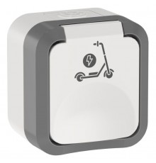 TORS Роз. 1-я с з/к кр с ик самок 16А IP55 TS321 сер-бел  TS-R110-16-55-K41  IEK