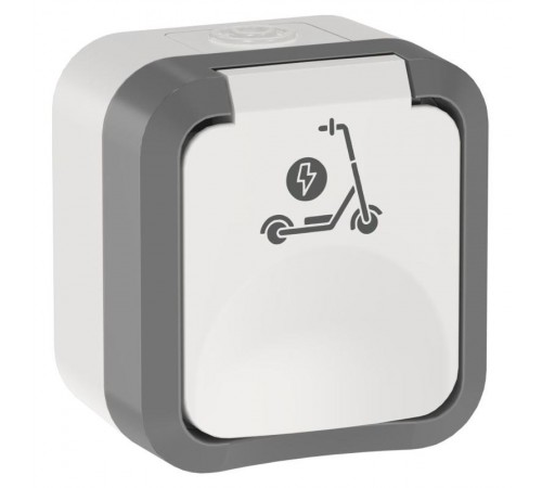 TORS Роз. 1-я с з/к кр с ик самок 16А IP55 TS321 сер-бел  TS-R110-16-55-K41  IEK