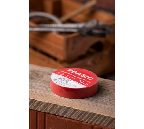 Изолента, класс А (профессиональная), 0.18х19мм, 20 метров, красная EKF Simple  plc-iz-a-r  EKF