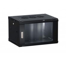 Шкаф настенный 19" TERACOM PRO 9U 600х450 мм дверь стеклянная с замком-ручкой чёрный  TRP-WLL-0964-40B  EKF