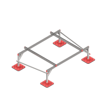 Опорная конструкция для установки оборудования TECHNORAPTOR FOOT 2000х1500 тип 2  KM-TR-F-SSEI-2000-1500-2  КМ - профиль