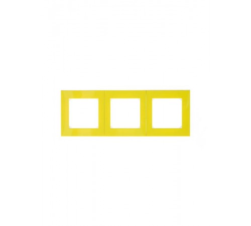 ABB Levit Жёлтый / дымчатый чёрный Рамка 3-ая  3901H-A05030 64W  2CHH015030A6064  ABB