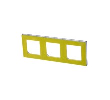 ABB Levit Жёлтый / дымчатый чёрный Рамка 3-ая  3901H-A05030 64W  2CHH015030A6064  ABB