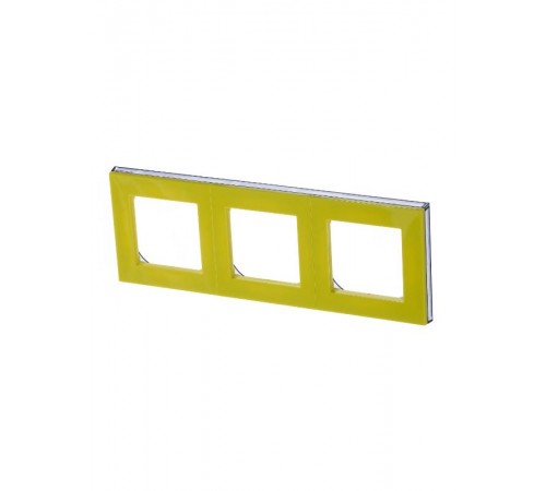 ABB Levit Жёлтый / дымчатый чёрный Рамка 3-ая  3901H-A05030 64W  2CHH015030A6064  ABB