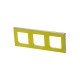 ABB Levit Жёлтый / дымчатый чёрный Рамка 3-ая  3901H-A05030 64W  2CHH015030A6064  ABB