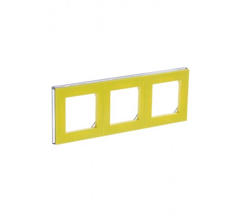 ABB Levit Жёлтый / дымчатый чёрный Рамка 3-ая  3901H-A05030 64W  2CHH015030A6064  ABB